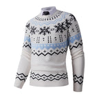 Herren modischer Strickpullover mit kreativem Schneemuster R&B