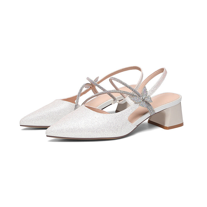 Damen Elegante Slingback-Pumps mit funkelndem Schmuckdetail R&B