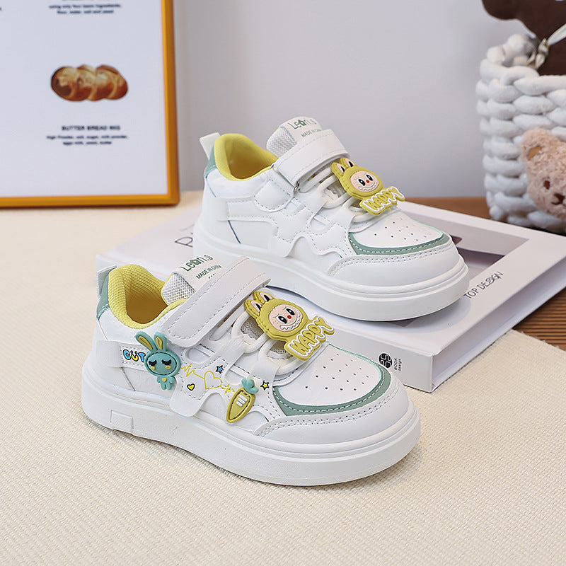 Damen Kindersneaker mit niedlichen Applikationen und praktischem Klettverschluss