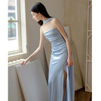 R&B | Damen Strapless Maxi Abendkleid figurbetont & elegant