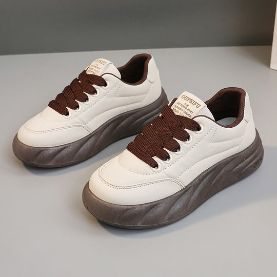 Damen modische Plateausneakers mit ergonomischer Dämpfung und atmungsaktiver Oberflächenstruktur R&B