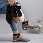 Damen Elegante Ballerinas mit elastischem Riemchen R&B