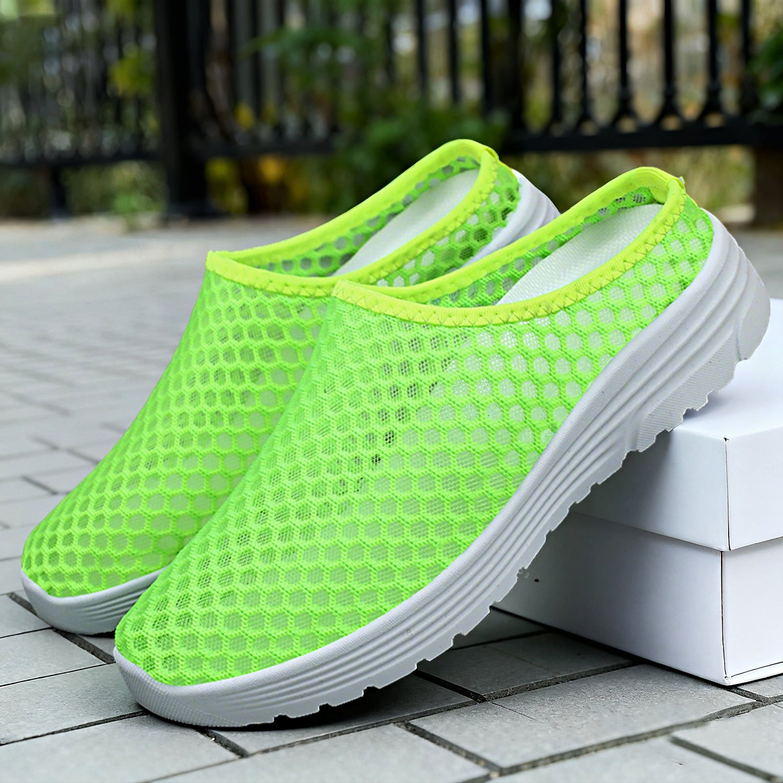 Damen Luftige Clogs mit atmungsaktivem Netzdesign R&B