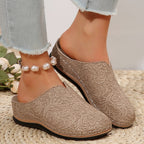 Damen Komfortable Clogs mit eleganter Spitzenstruktur und ergonomischem Fußbett R&B