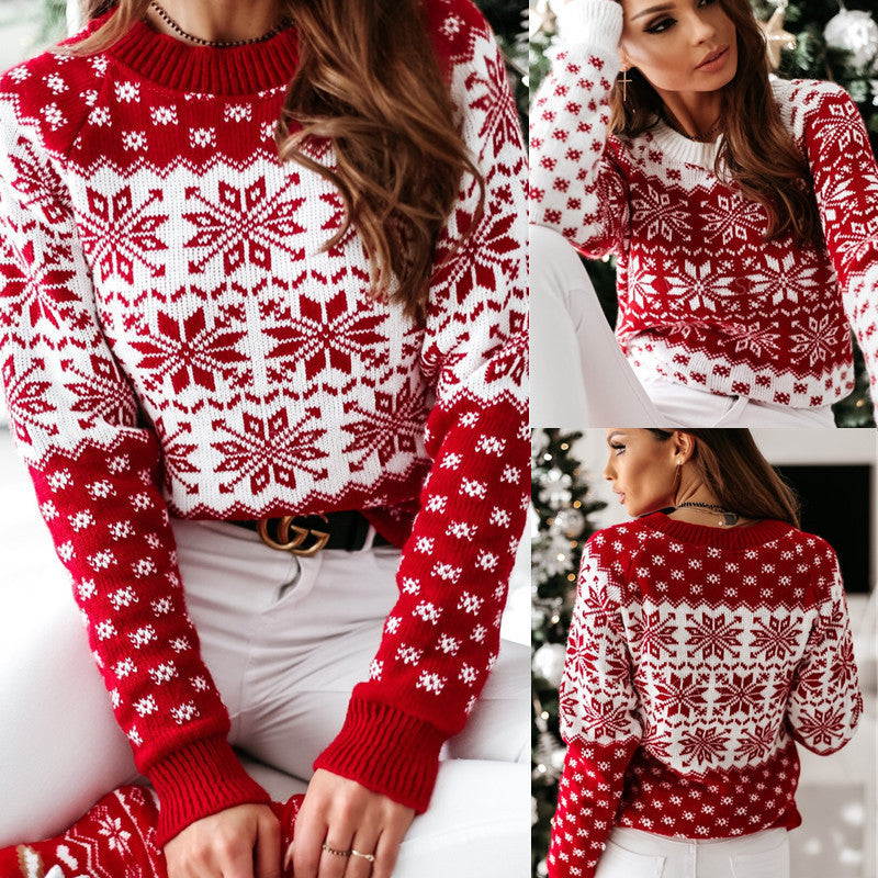 Damen Winterpullover mit folkloristischem Muster R&B
