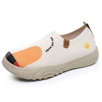 Damen Stretchige Slip-On Sneakers mit buntem Design und rutschfester Sohle R&B