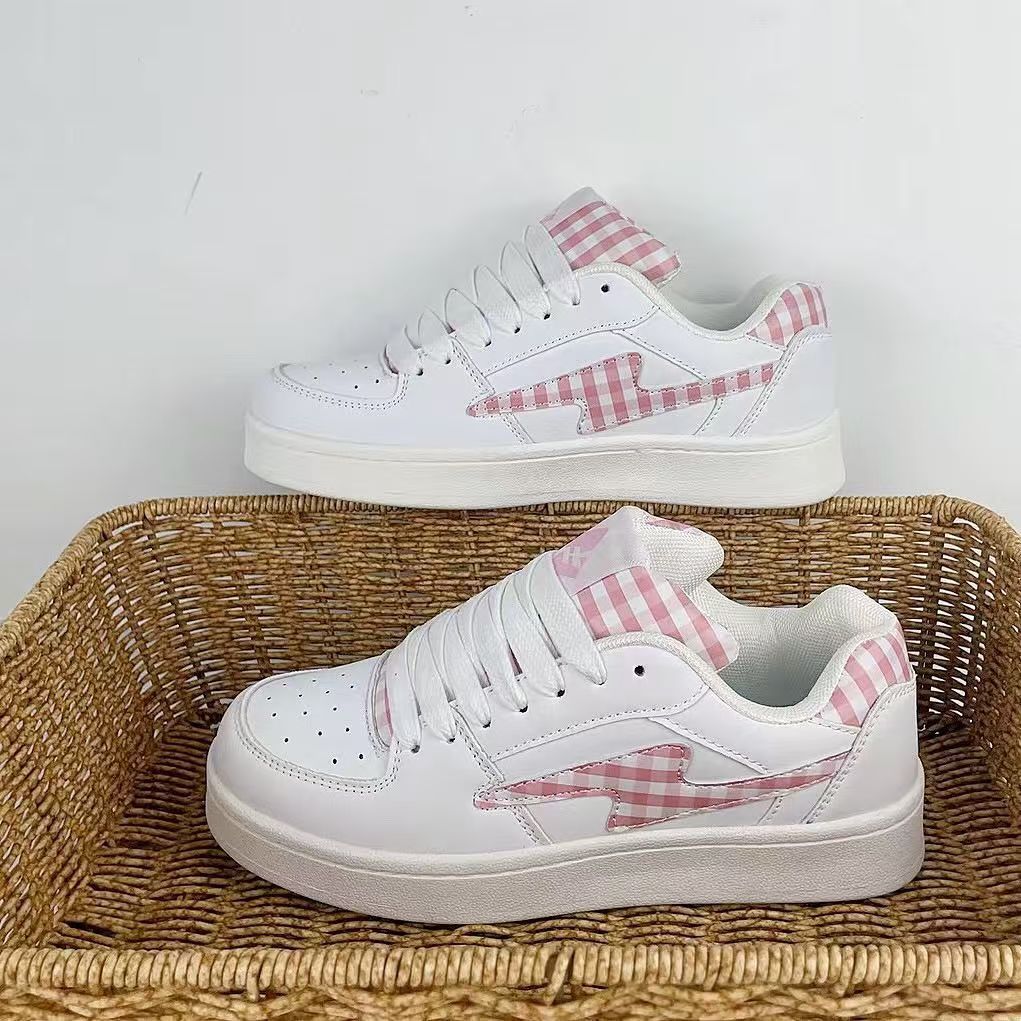 Damen Sneakers im modernen Karo-Design mit atmungsaktiven Materialien R&B