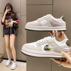 Damen Mode Sneakers mit stylischem Blätter-Design und komfortabler Sohle R&B