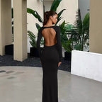 Damen elegantes Abendkleid mit figurbetontem Schnitt und langen Ärmeln EB