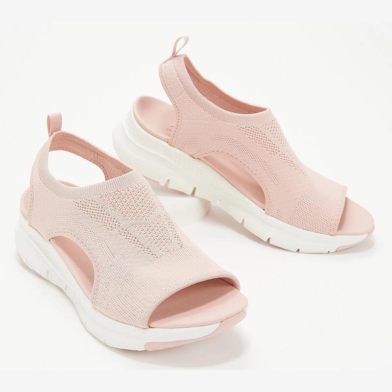 Damen Sportliche Sandalen mit atmungsaktivem Obermaterial und bequemer Plattform R&B