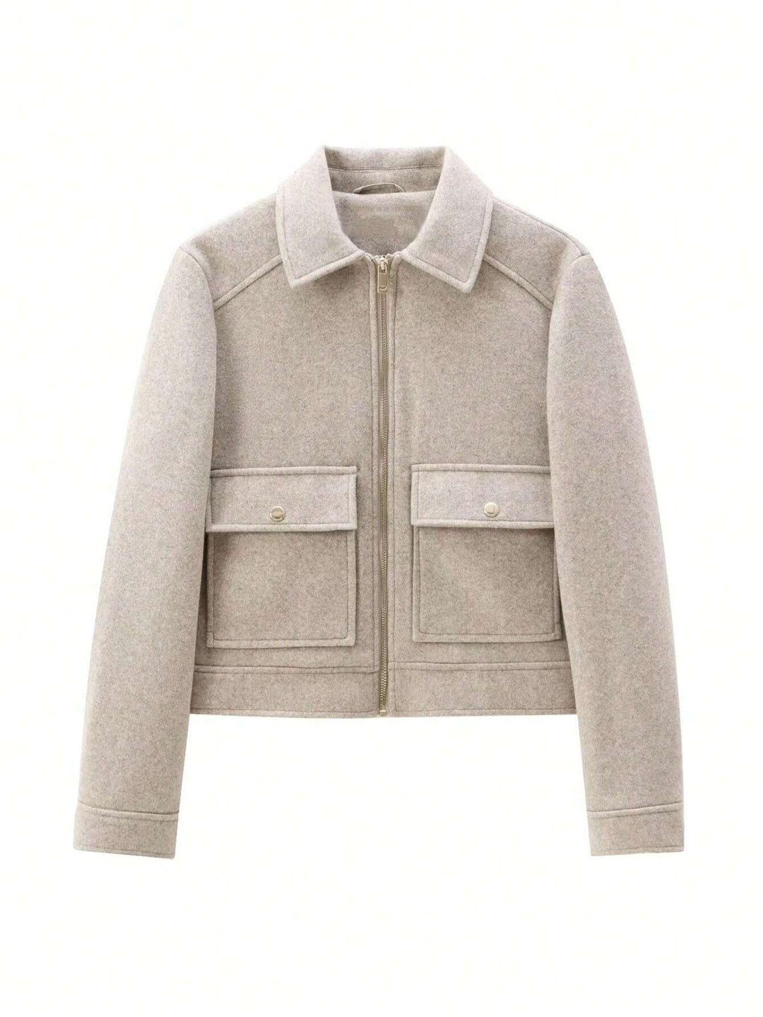 Damen modische kurz geschnittene Jacke mit praktischen Pattentaschen R&B