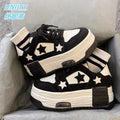 Damen Sneakers mit modischem Sternenmuster und hochwertiger Sohle