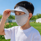 Unisex nan Kinder-Sonnenvisier mit integrierter atmungsaktiver Gesichtsmaske, verstellbarem Nackengurt und perforierter Kinnpartie  R&B
