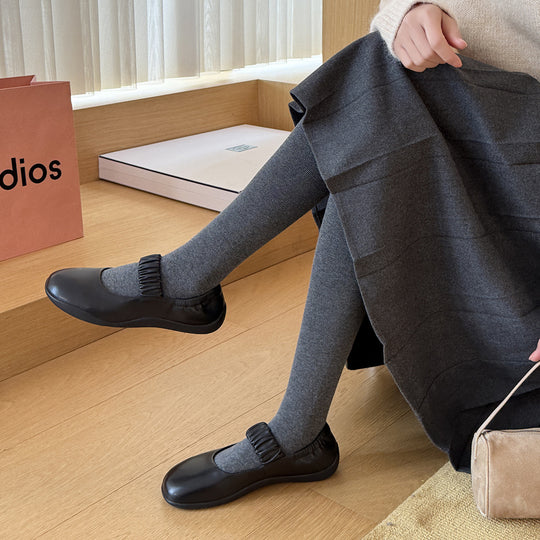 Damen Ballerinas mit innovativem Riemchen und elastischem Abschluss R&B
