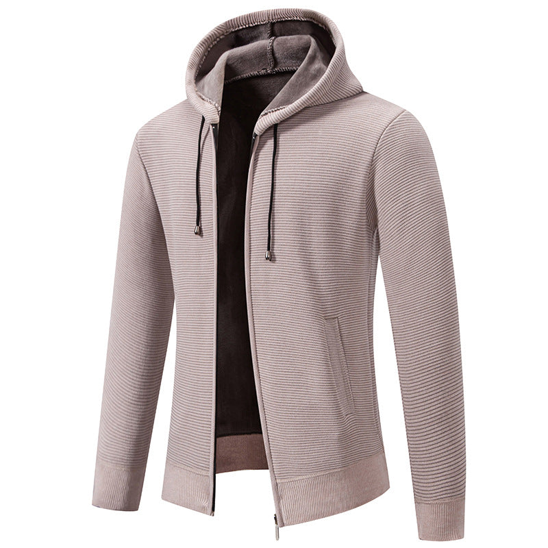 Herren sportliche Fleecejacke mit hohem Kragen und Reißverschluss R&B