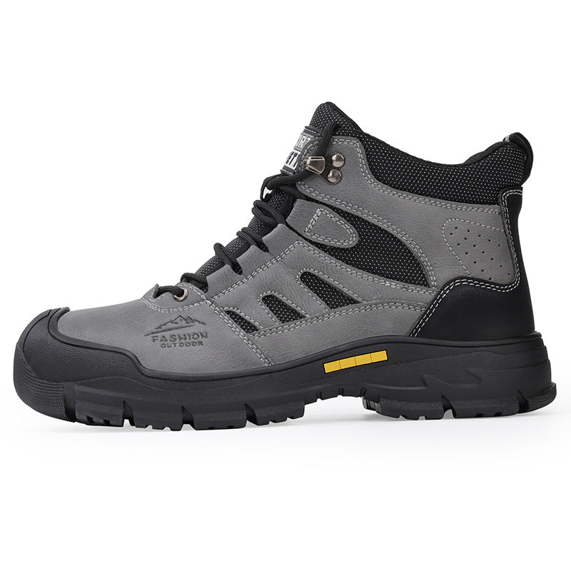Herren Sicherheits-Hiking-Schuhe mit dämpfender Sohle und verstärktem Knöchel R&B