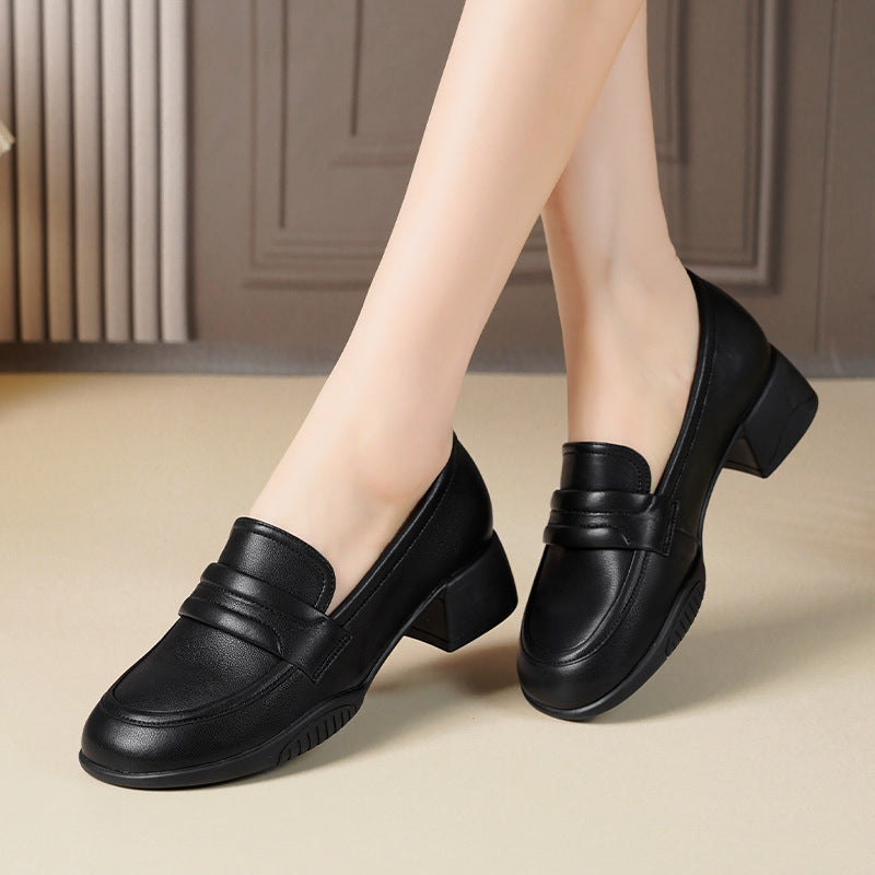 Damen Elegante Mokassins mit modischem Design und komfortablem Blockabsatz R&B