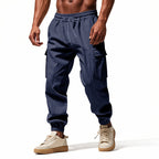 Herren lässige Cargohose mit elastischem Bund und praktischen Seitentaschen R&B
