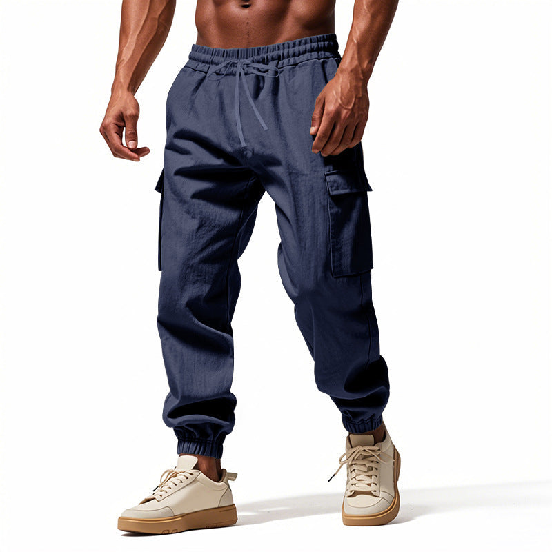 Herren lässige Cargohose mit elastischem Bund und praktischen Seitentaschen R&B