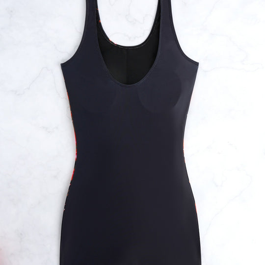 Damen Einteiliger Badeanzug mit sportlichem Design und buntem Grafikmuster R&B
