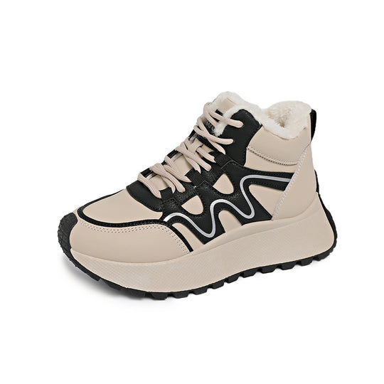 Damen High-Top Sneakers mit samtigem Innenfutter und rutschfester Sohle R&B