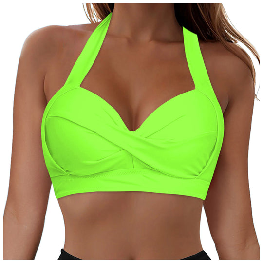 Damen Modisches Bikinioberteil mit Wickeldesign R&B