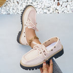 Damen Sneakers mit robustem Profil und dekorativen Schnürsenkeln R&B