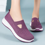 Damen Atmungsaktive Slip-On Freizeitschuhe mit elastischem Einschlupf und dämpfender Sohle R&B
