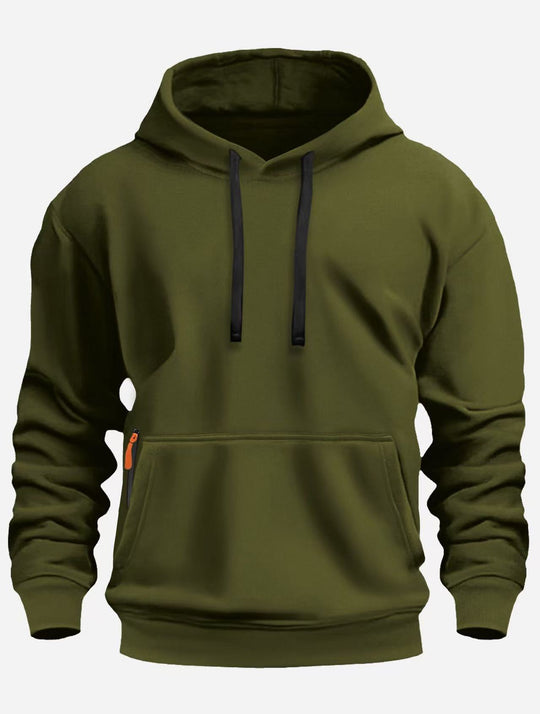 Herren sportlicher Kapuzenpullover mit praktischen Taschen und atmungsaktivem Material R&B