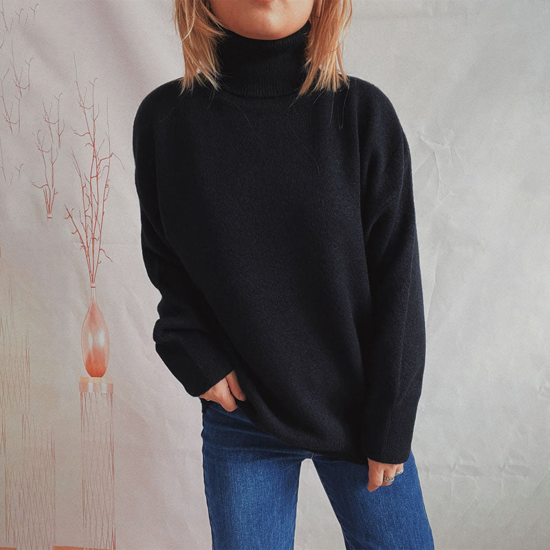 R&B | Einfarbiger Warmer Strickpullover Für Alltag