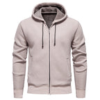 Herren moderne Kapuzenjacke mit strukturierter Oberfläche und weichem Innenfutter R&B