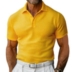 Herren nan strukturiertes Poloshirt mit Waffelpiqué und tailliertem Schnitt R&B