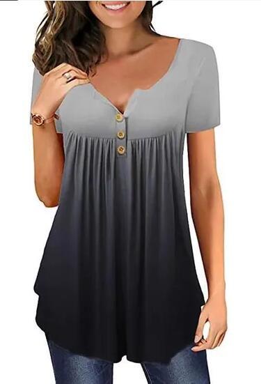 Damen Tunika Damen U-Ausschnitt Print