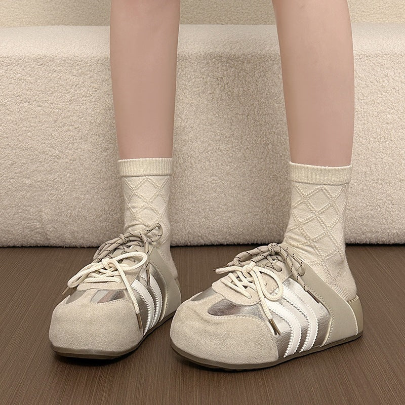 Damen modische Sneakers mit innovativem Schnürsystem und atmungsaktivem Obermaterial