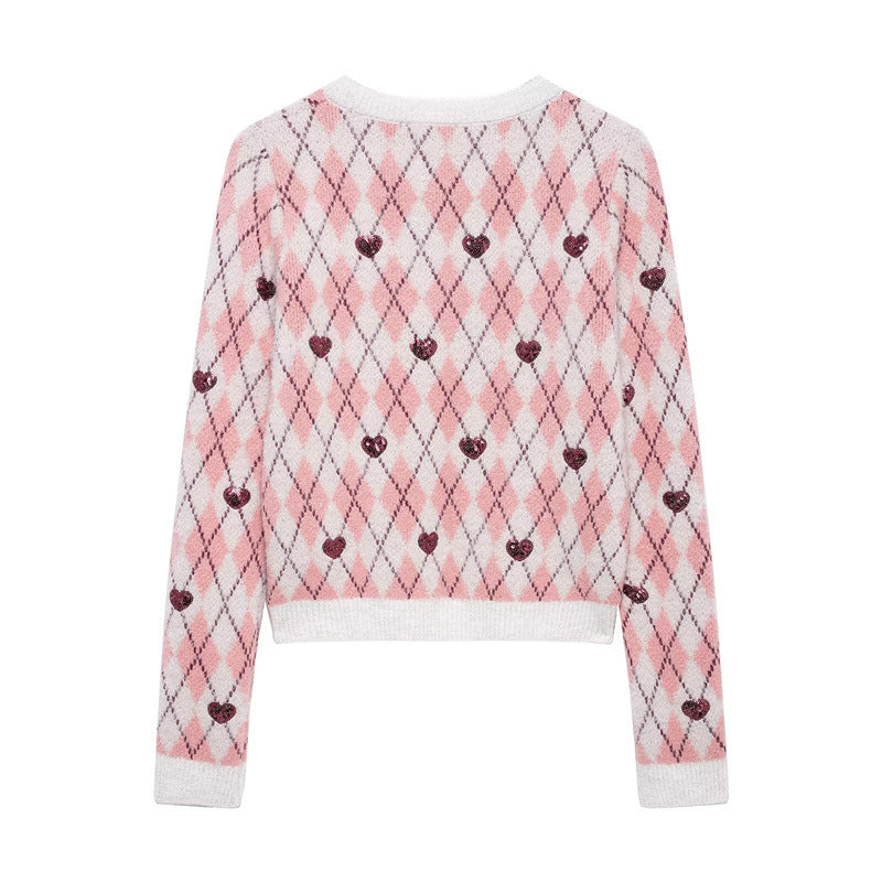 Damen Kuscheliger Pullover mit Herzdesign R&B