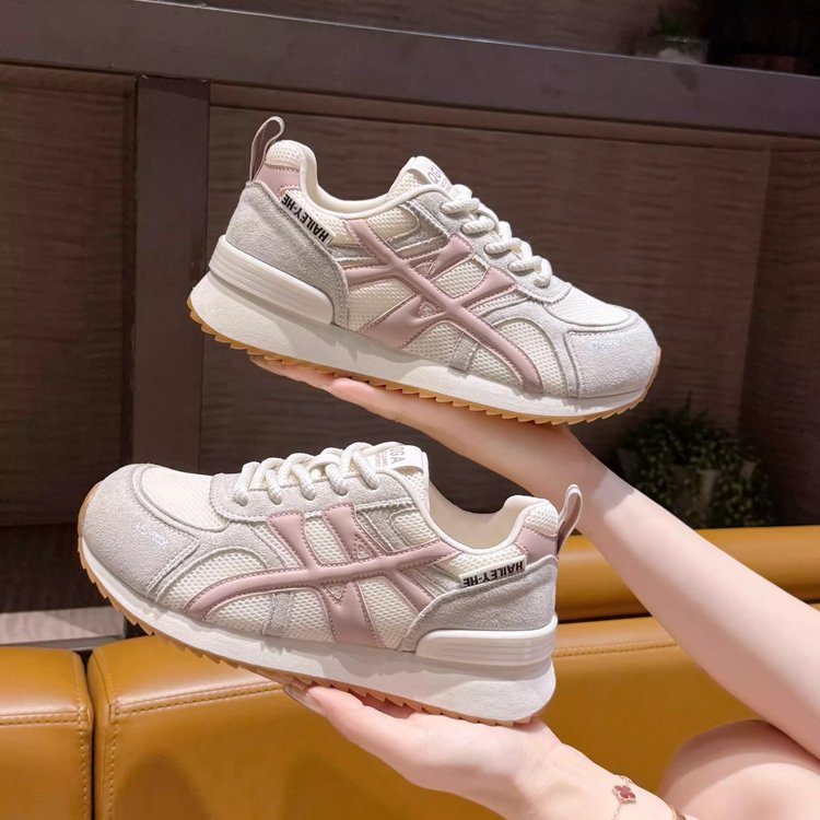 Damen Sportliche Retro-Sneaker mit atmungsaktivem Mesh-Obermaterial und dämpfender Sohle R&B