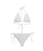 Damen Triangel-Bikini-Set mit verstellbaren Trägern und dekorativem Knoten R&B
