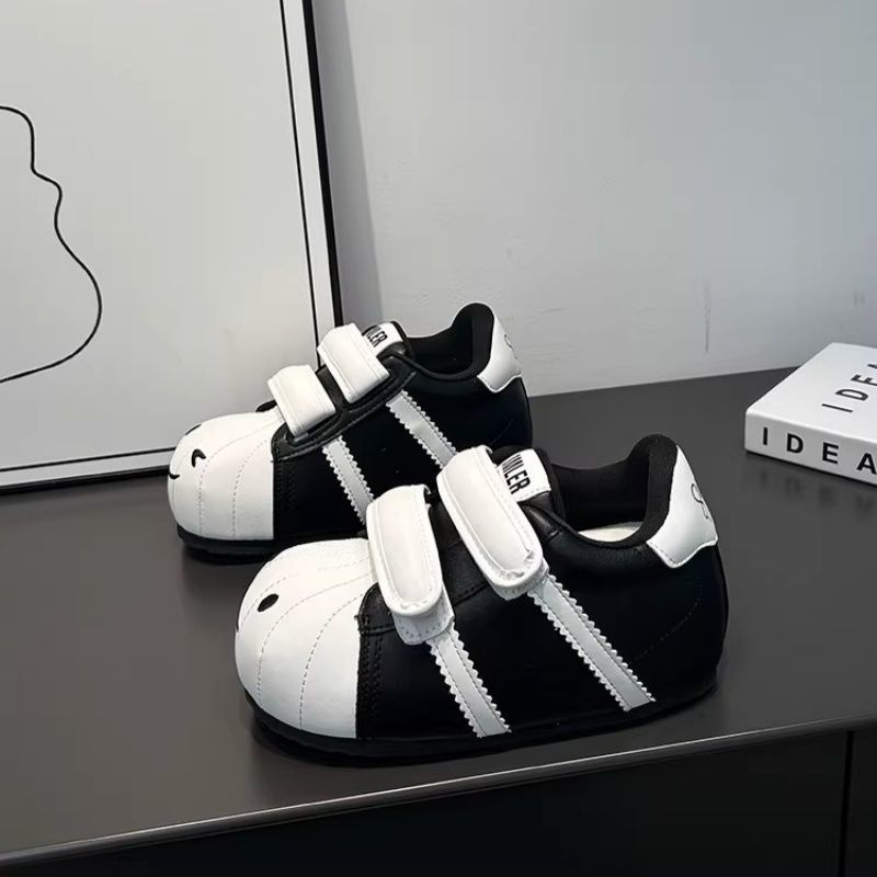Damen Bequeme Kindersneaker mit niedlichem Tiermotiv und praktischem Klettverschluss