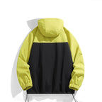 Damen winddichte Freizeitjacke mit verstellbarem Kapuzenkragen