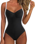 Damen Einteiliger Badeanzug mit elegantem Schnitt und verstellbaren Trägern R&B