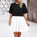 Damen Freizeitkleid mit einem eleganten, plissierten Rock R&B