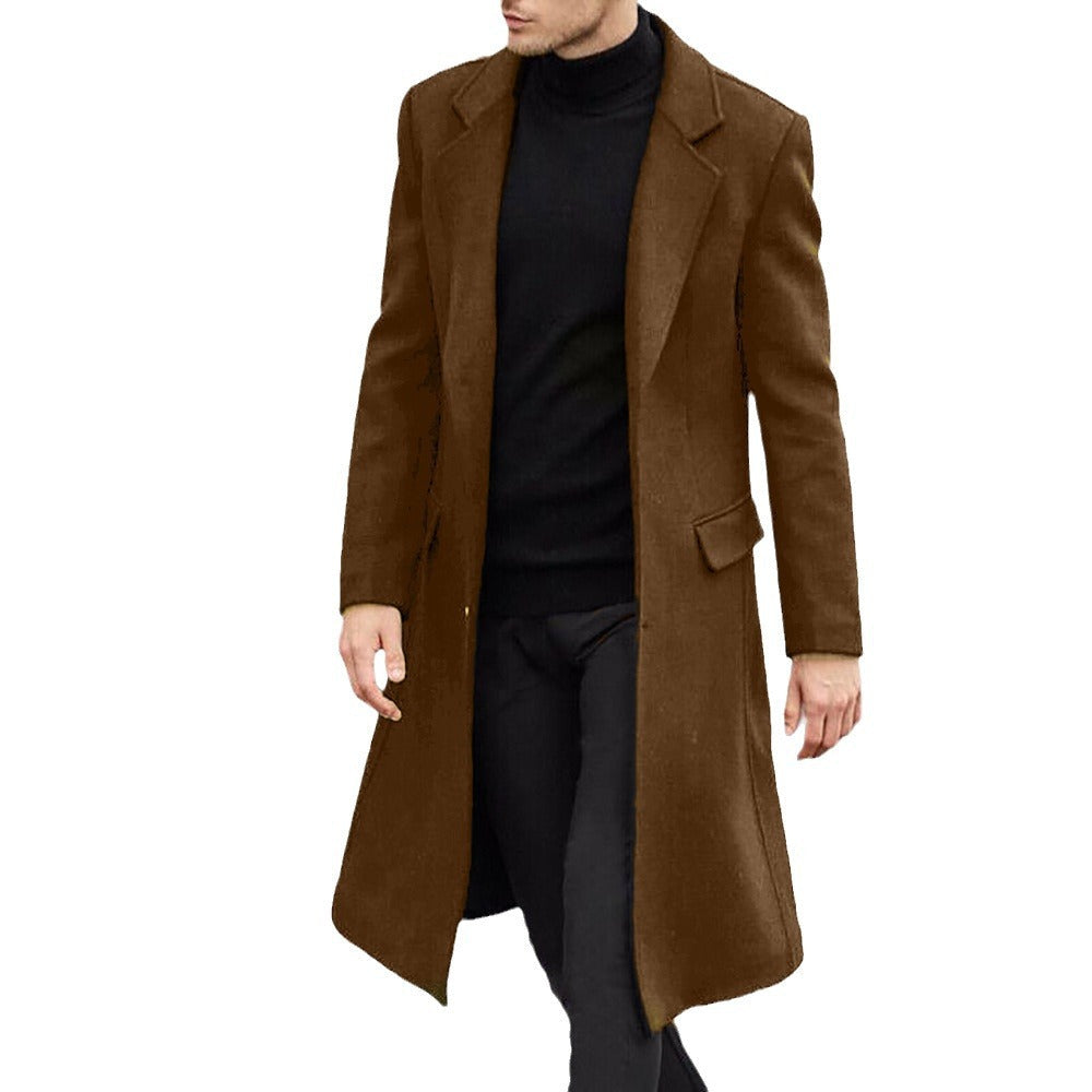 Herren eleganter Wintermantel mit klassischem Schnitt und hochwertigen Details R&B