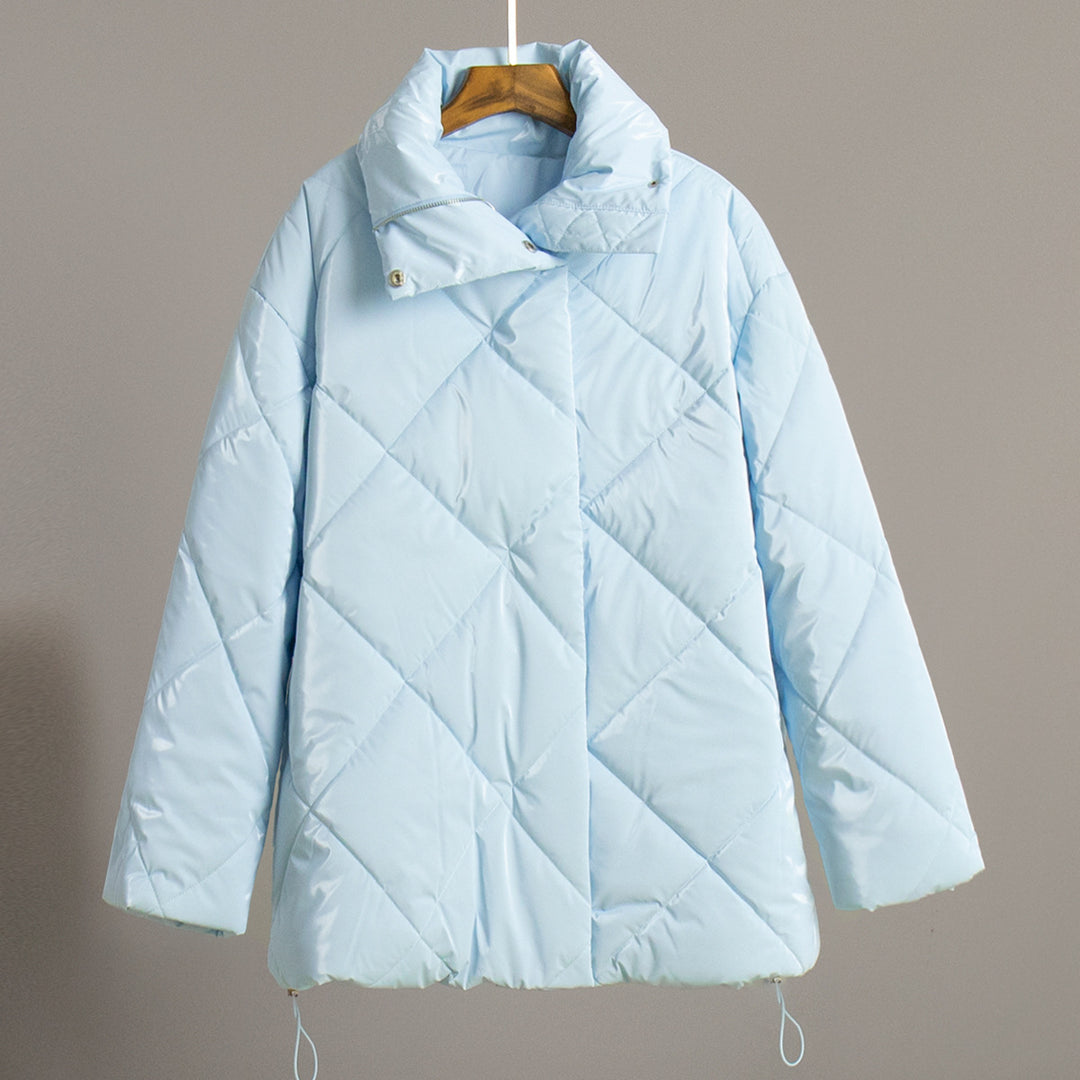 Damen gepolsterte Steppjacke mit hohem Kragen und praktischen Taschen R&B
