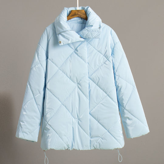 Damen gepolsterte Steppjacke mit hohem Kragen und praktischen Taschen R&B