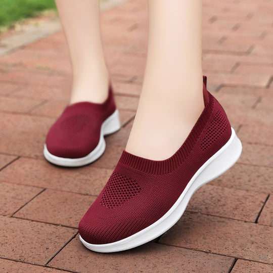 Damen nan nahtloser Slip-On Komfortschuh mit elastischem Maschenobermaterial und federleichter EVA-Laufsohle R&B