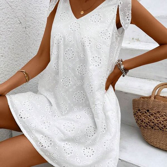 Damen Sommerkleid mit verspielten Schleifen von R&B