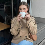 Damen modische und funktionale Trenchjacke R&B