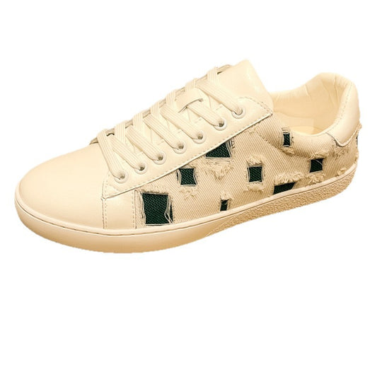 Damen Modische Sneakers aus hochwertigem Leder mit einzigartigem Design und bequemer Dämpfung R&B