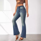 Damen Flared Jeans mit hohem Bund und schickem Schnitt R&B