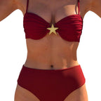 Damen Bikini-Set mit elegantem Push-Up-Oberteil und hohem Taillenunterteil R&B